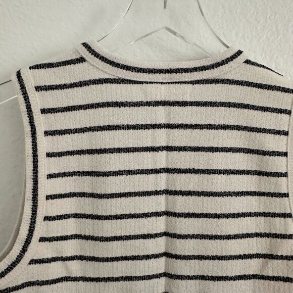 Madewell Split-Crewneck Cardigan Tank in Lighthouse Stripe - Picture 9 of 10